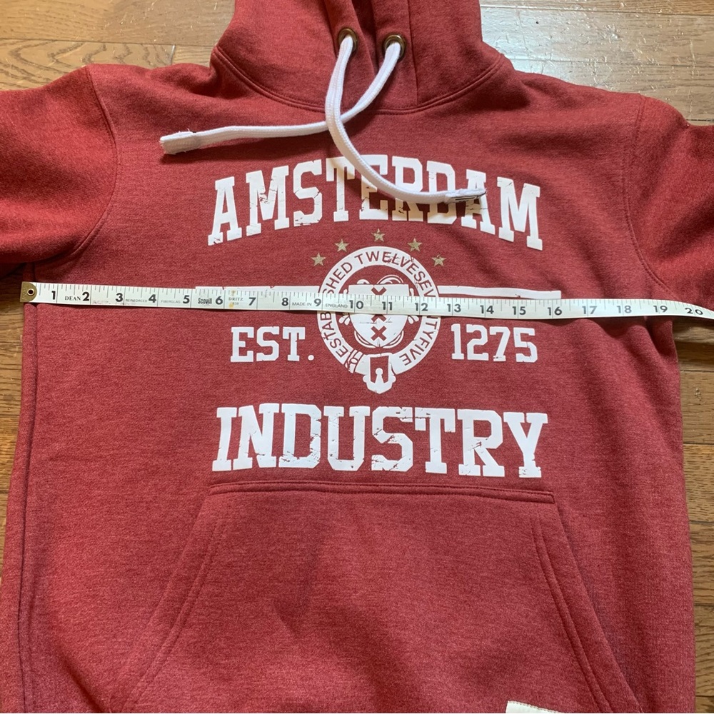 ⭐️SOLD⭐️Women's Dutch Denim Amsterdam Industry Hoodie | Small | Cranberry - Picture 9 of 9